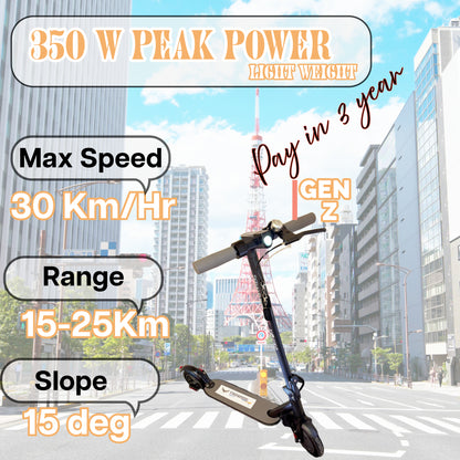 Gen Z Electric scooter 350W single Moto Best Deal with Free Helmet