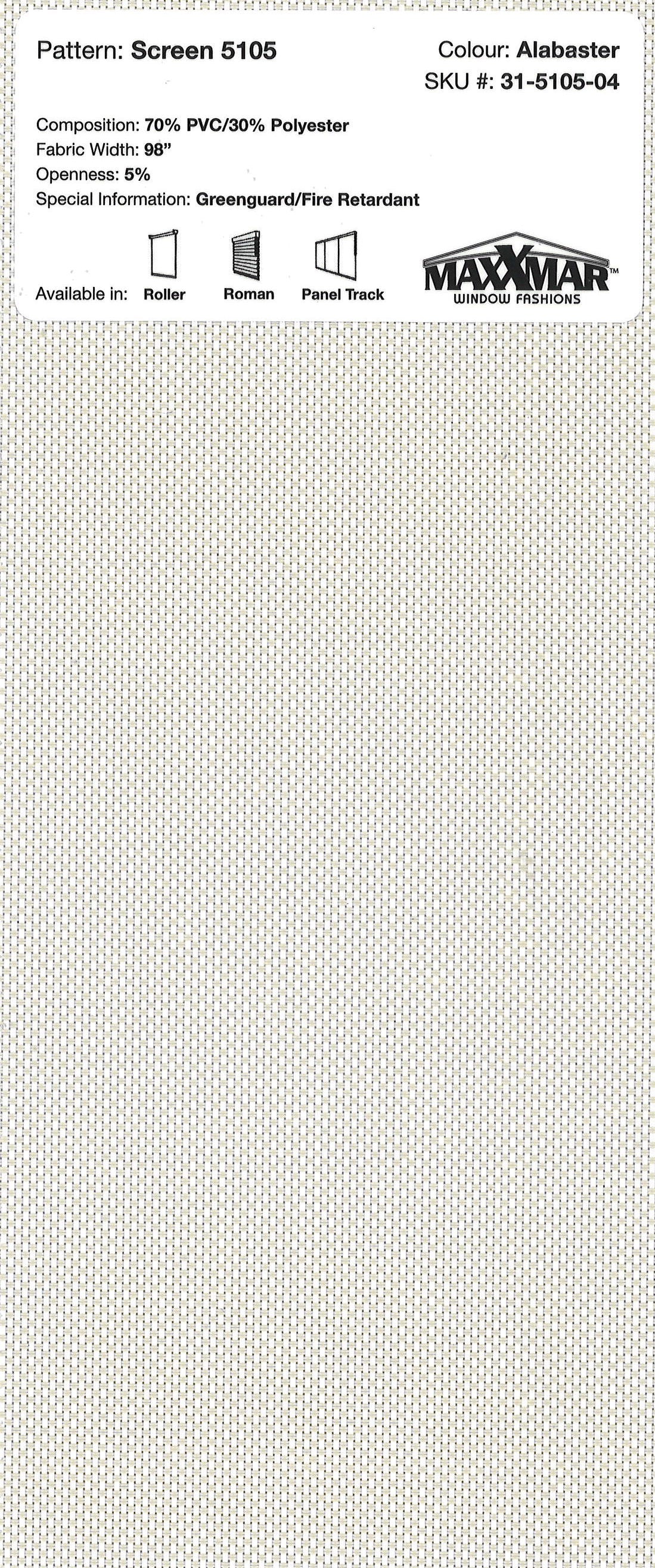 Roller Blinds EcoFlex Tender 48x60 inch