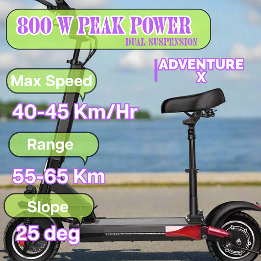 Adventure X Electric Scooter 40- 45 Km/hr Best Deal with Free Helmet